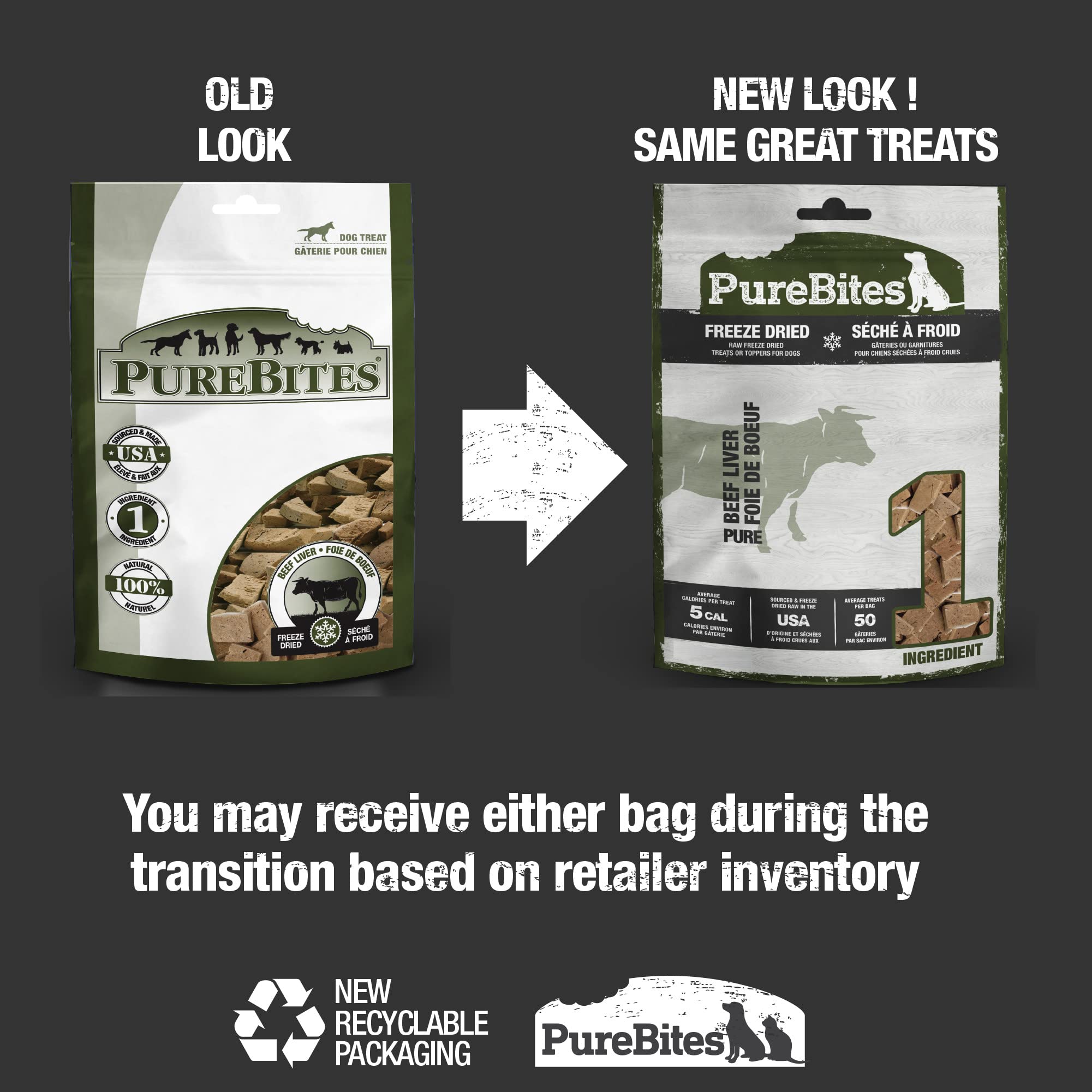 PureBites ternera liofilizada, uso como topper sano para comida diaria.