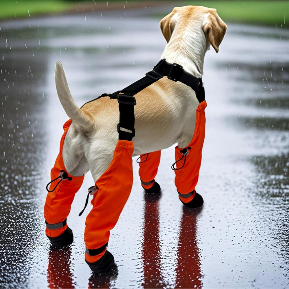 Botas PurrHug XL naranja para perros grandes.