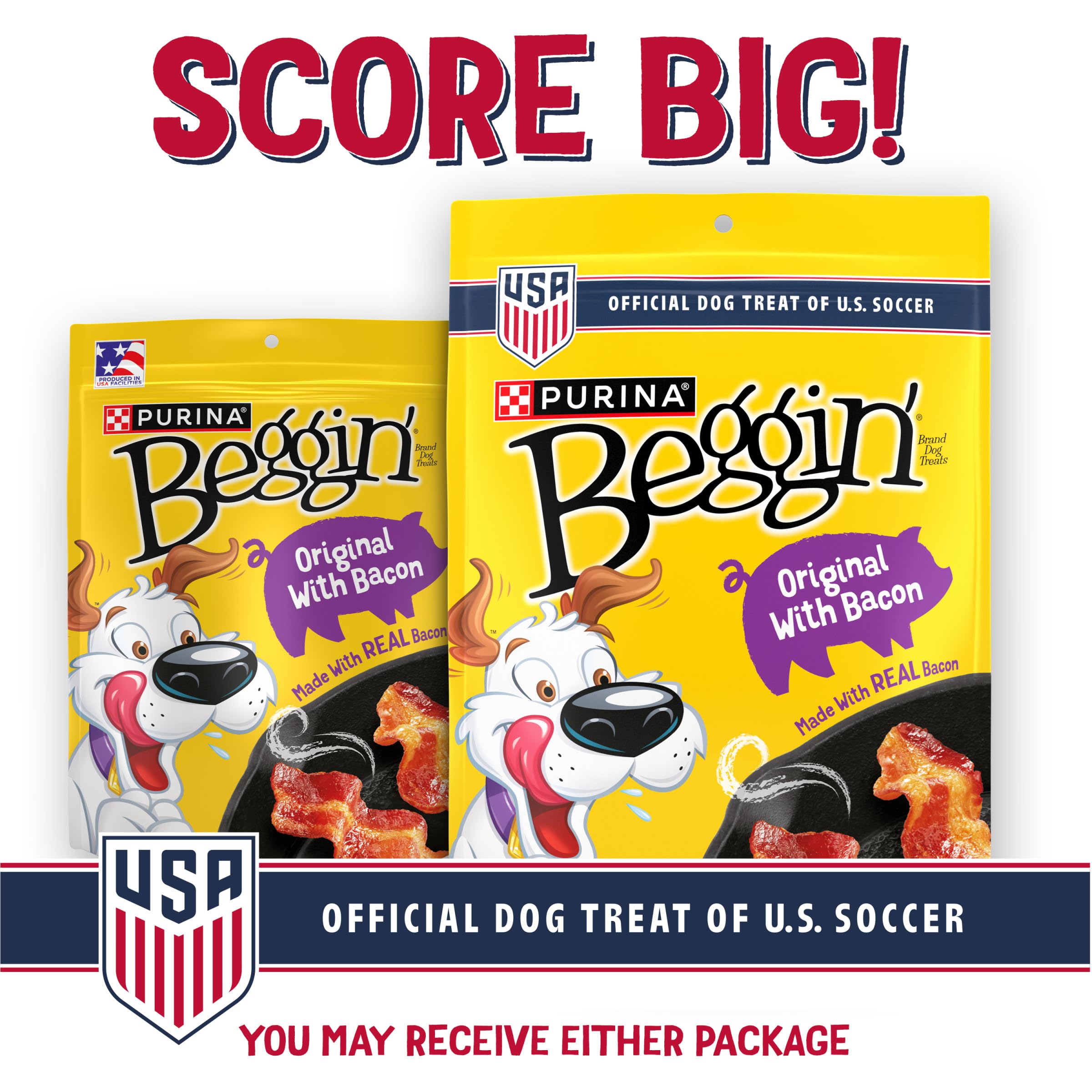 Purina Beggin' Strips con empaque recesable para conservar la frescura.