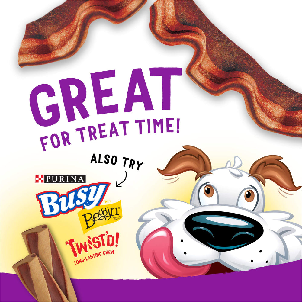 Purina Beggin' Strips: forma de tira con aspecto de panceta para mayor apetito