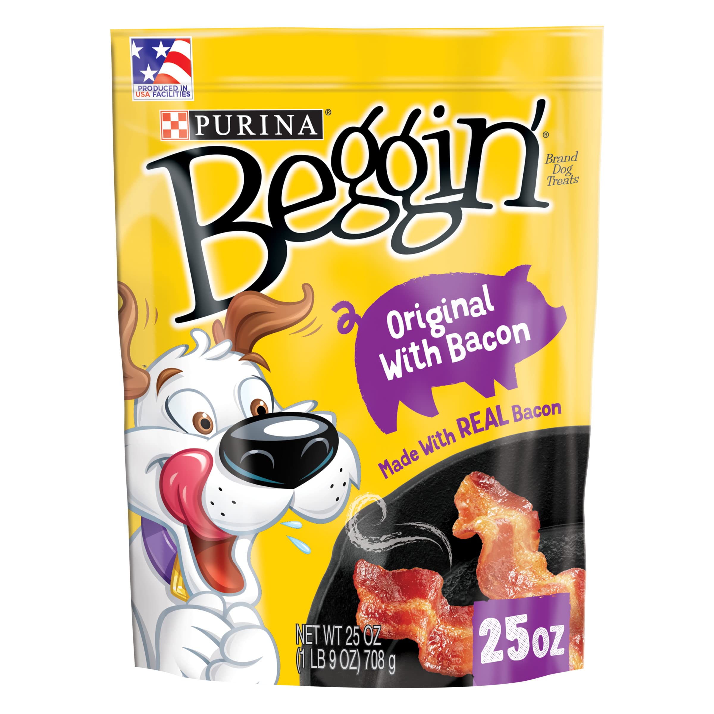 Purina Beggin' Strips Original con tocino en tira, sabor irresistible para perros.
