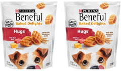 Beneful Baked Delights Hugs con carne y queso, centro suave para premiar con sabor.