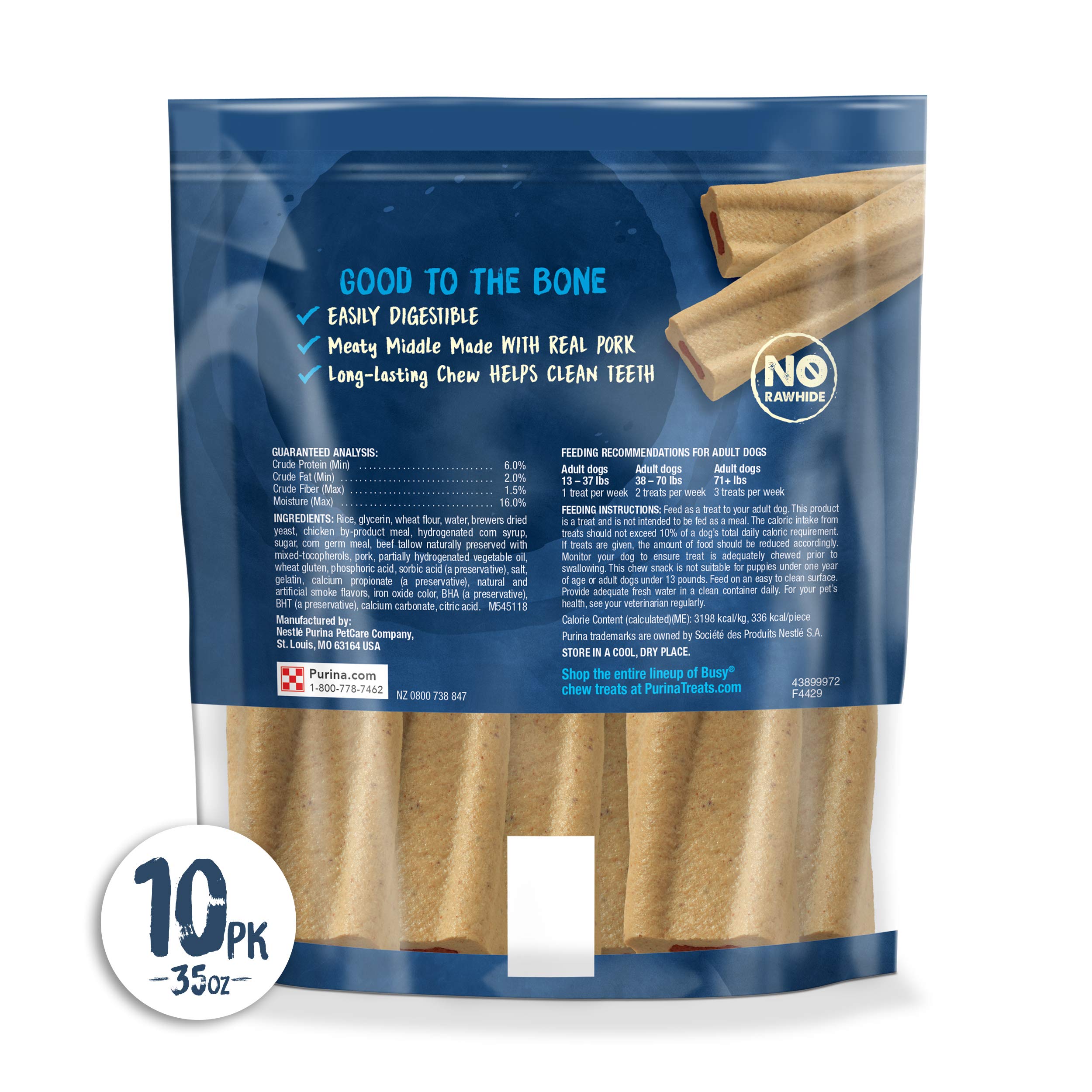 Purina Busy Bone Perro Adulto 30 Libras, ideal para razas medianas y grandes.