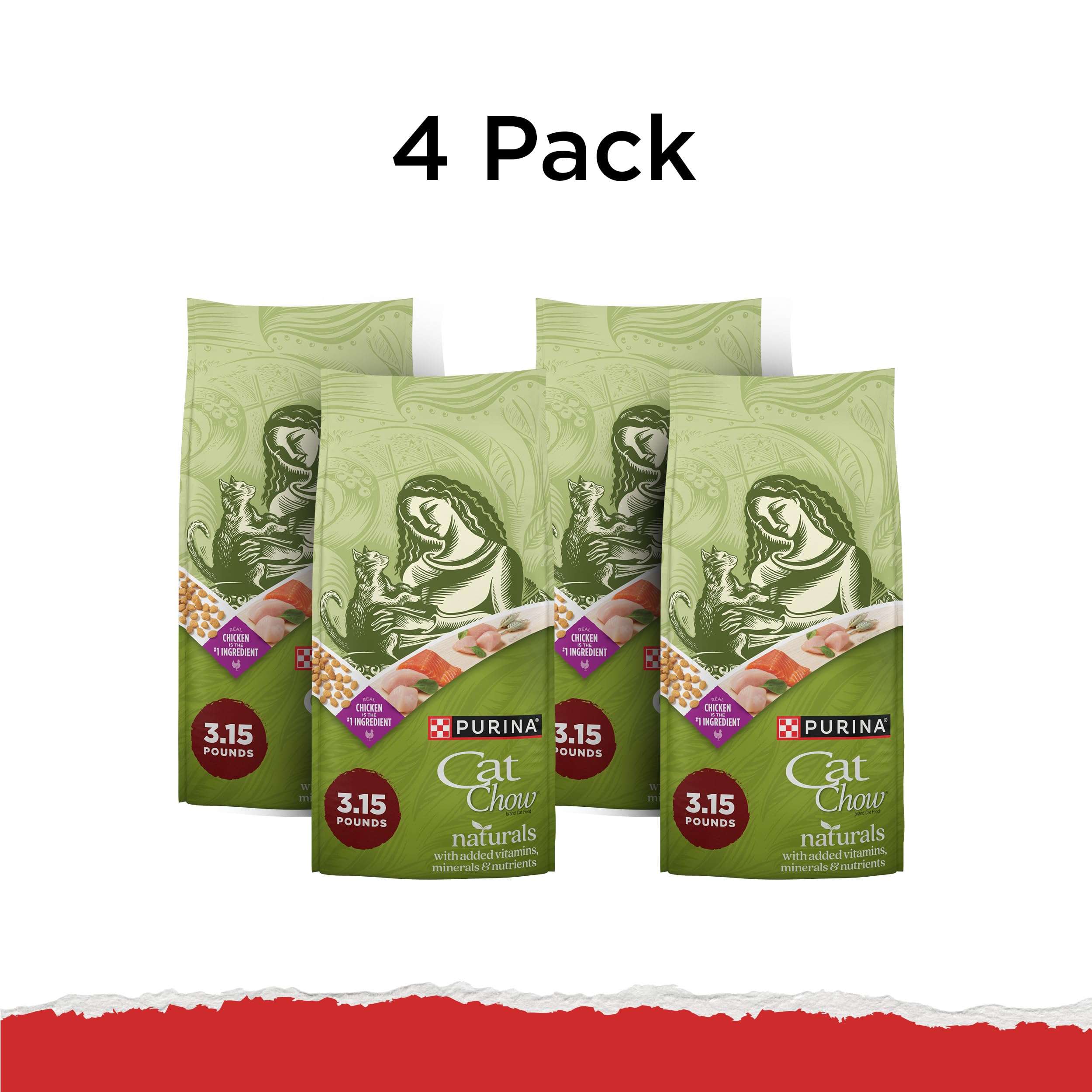 Purina Cat Chow Naturals con salmón real para pelaje saludable.