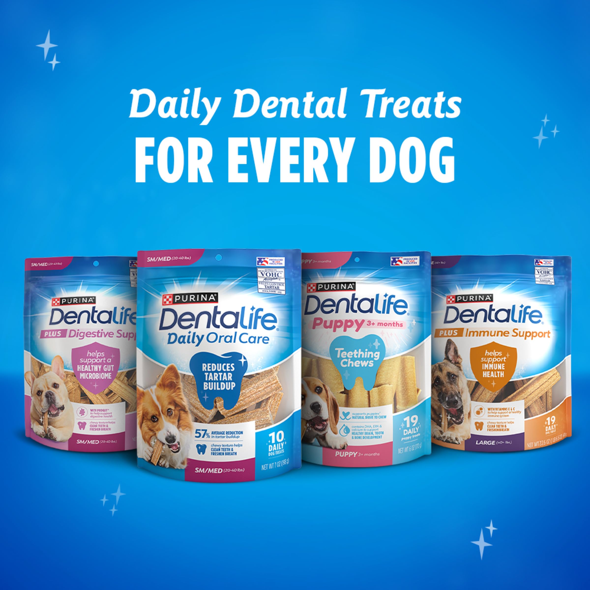 Purina DentaLife VOHC: respaldo certificado para salud bucal canina.