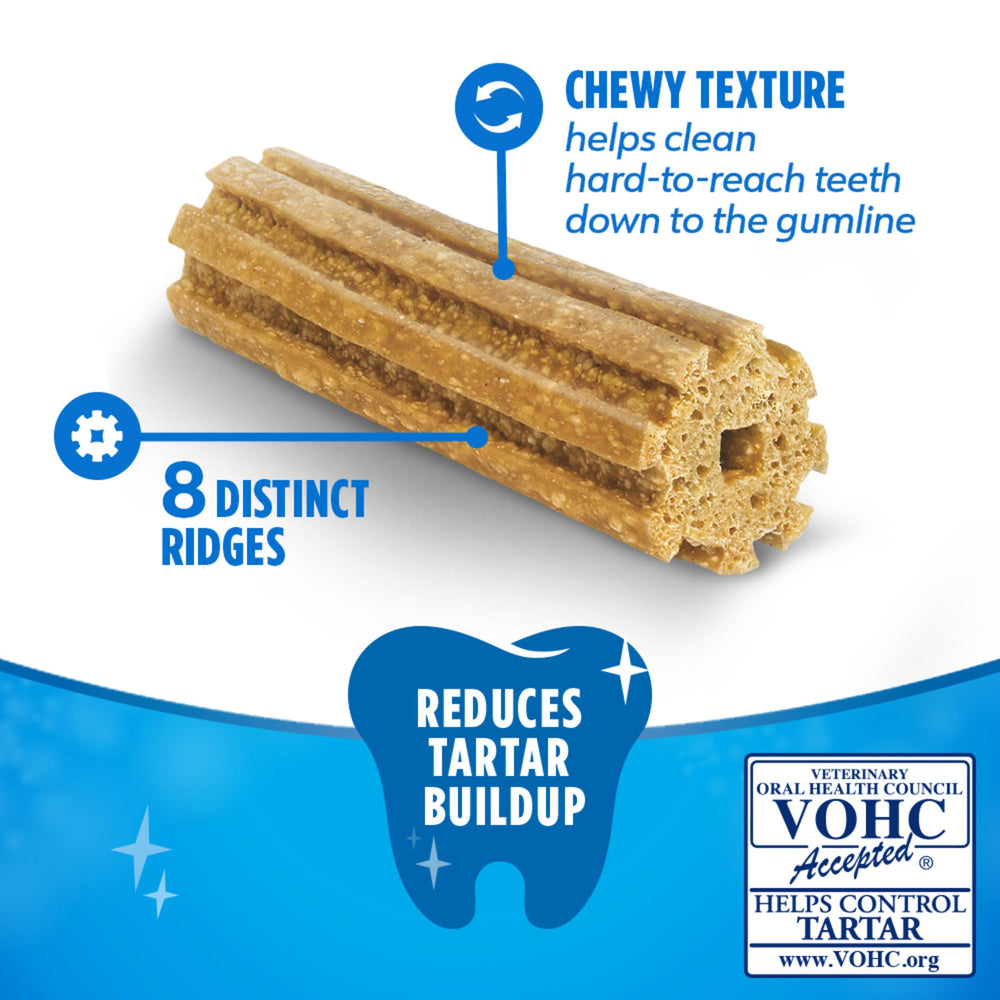 Purina DentaLife croquetas dentales: textura masticable para limpieza suave.