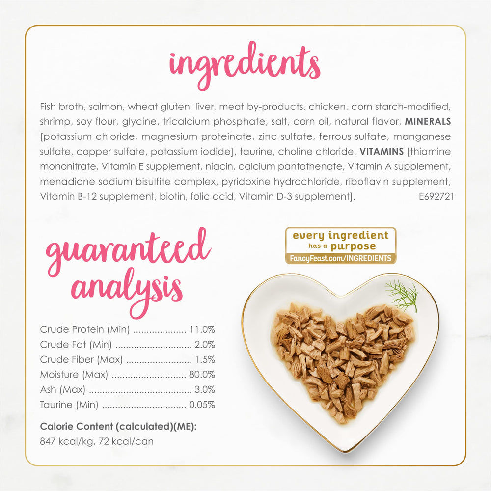 Purina Fancy Feast alimento húmedo completo para gatos en todas las edades.