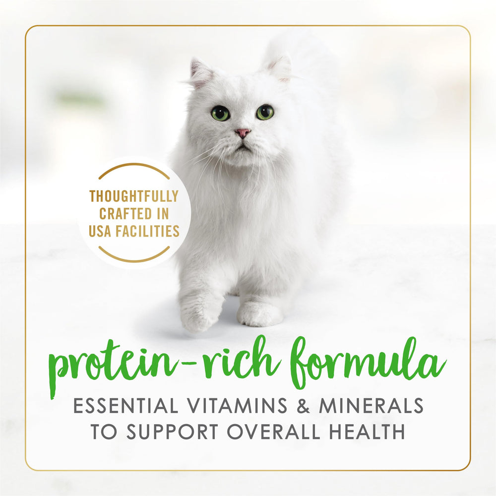 Purina Fancy Feast pollo principal; paté suave ideal para gatos adultos.