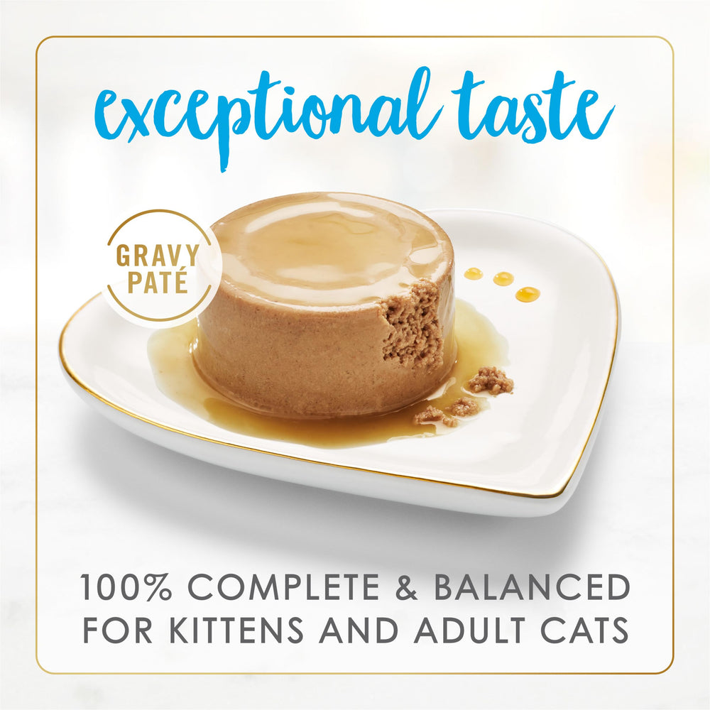 Purina Fancy Feast Gravy Lovers, paté en salsa, textura suave para gatos adultos.