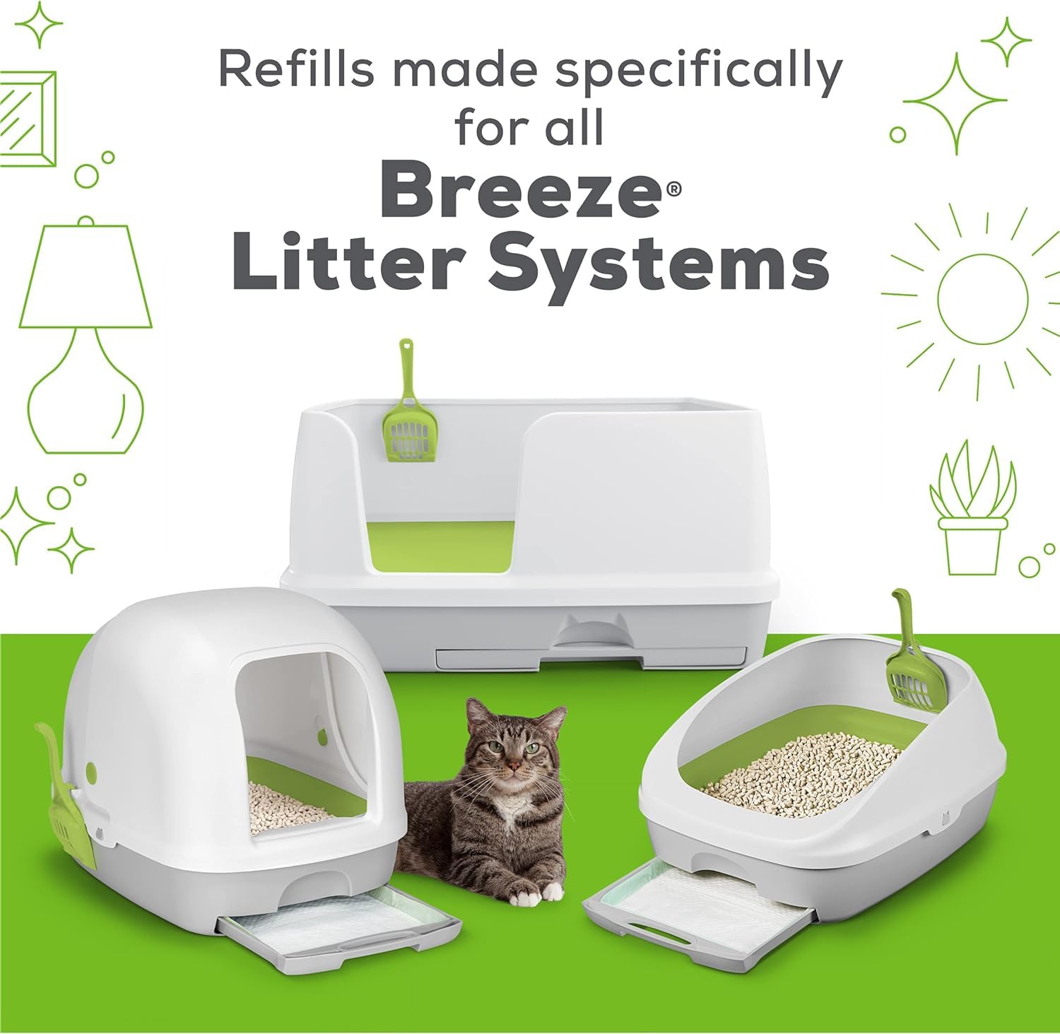 Purina Litter Tidy Cat Breeze Pellets almacenados en bolsa para conservación.