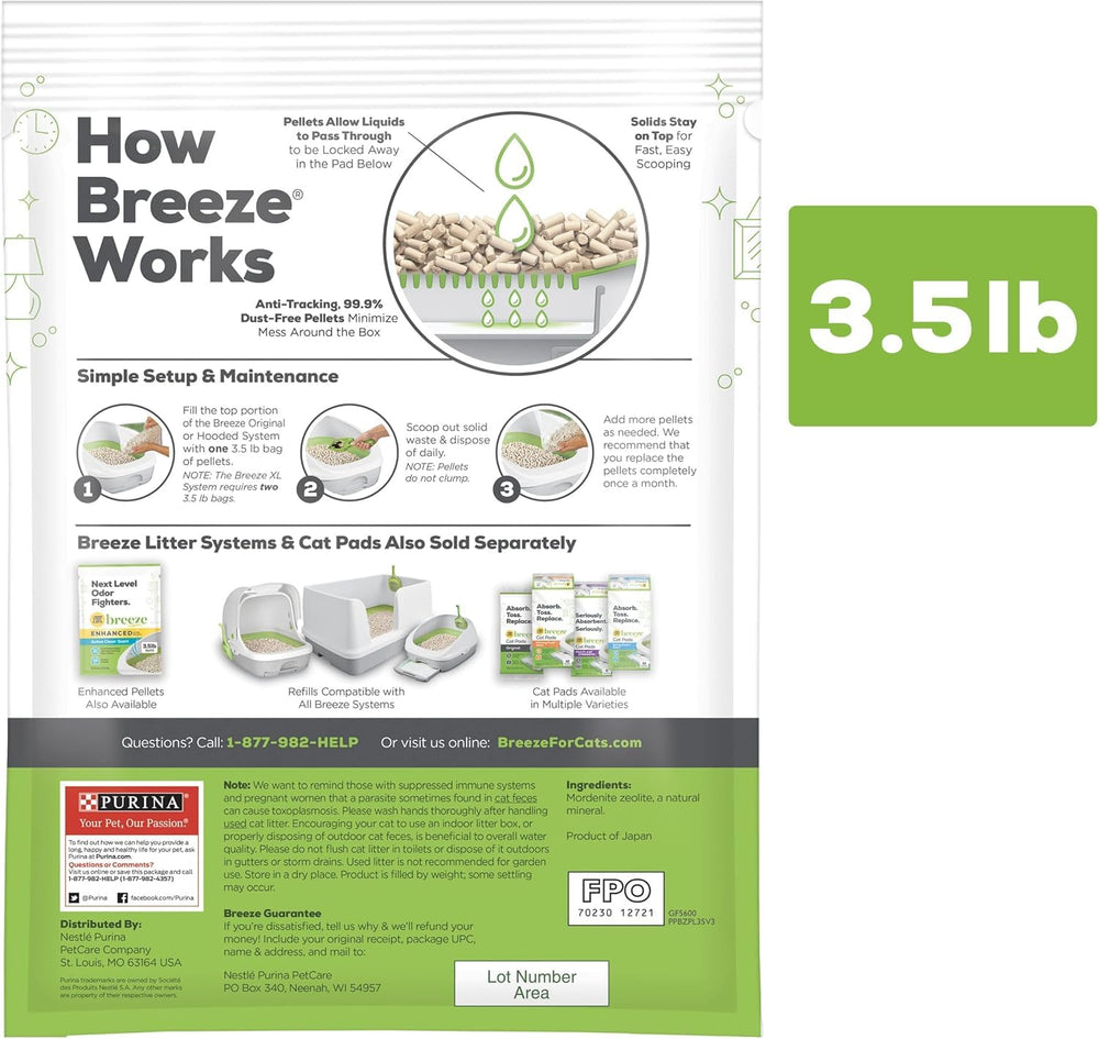 Purina Litter Tidy Cat Breeze Pellets para control de olores sin perfume.
