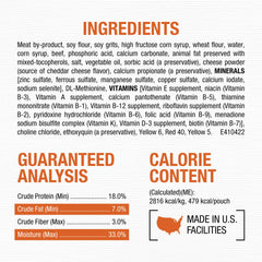 Purina Moist & Meaty Burger cheddar, textura suave facilita la masticación.