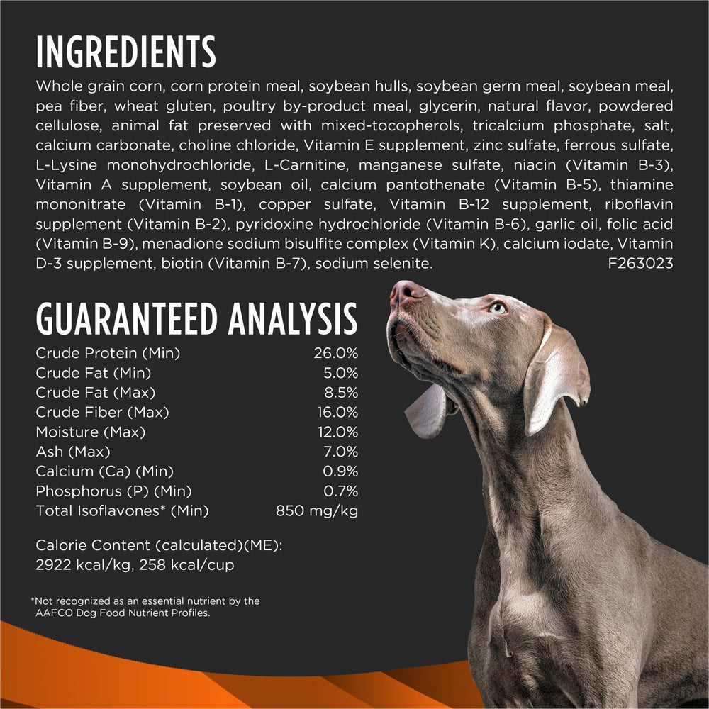 Purina OM etiqueta indica ingredientes balanceados para dietas veterinarias.