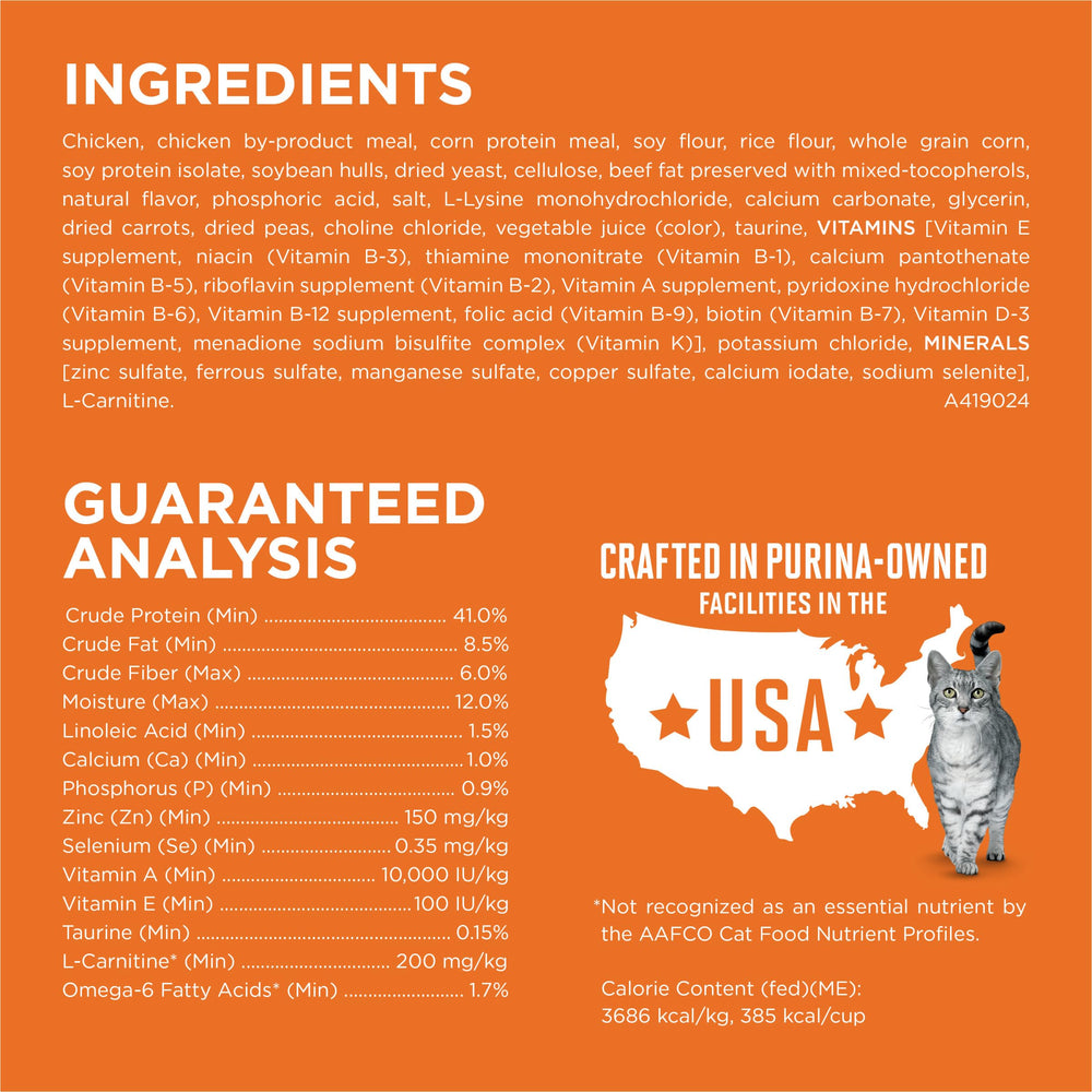 Purina ONE alimento seco con L-carnitina para apoyar metabolismo de grasa.