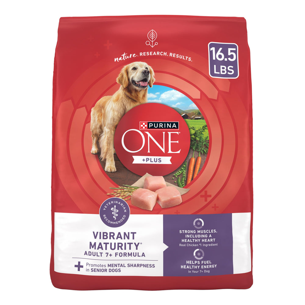 Bolsa Purina ONE de 16.5 lb para senior, apoya músculos.