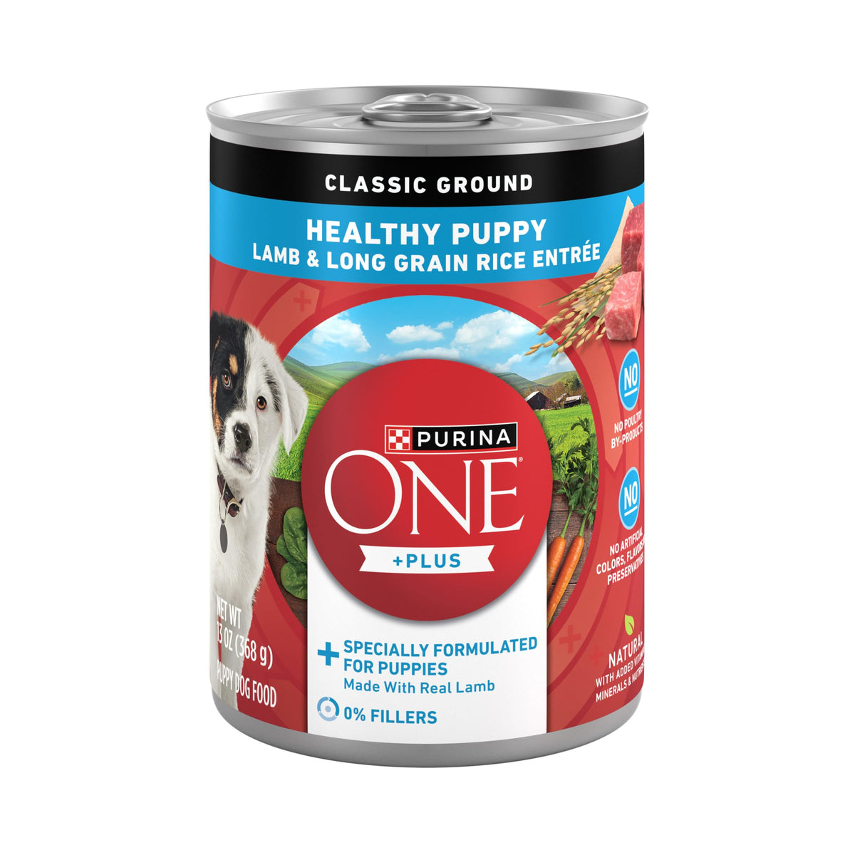 Purina ONE cachorros cordero, receta en lata 13oz para crecimiento