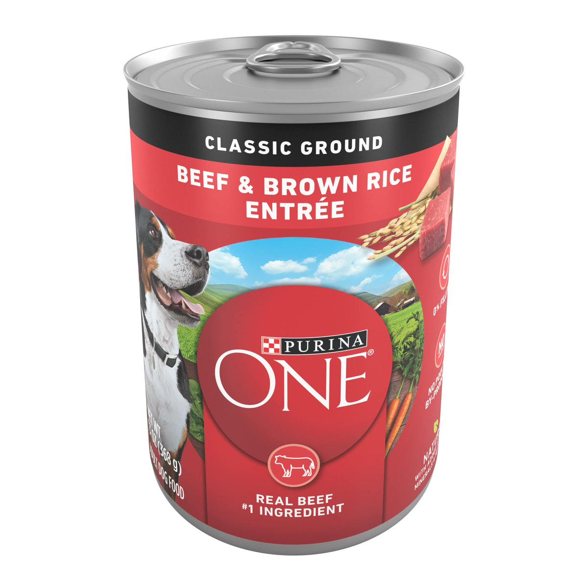 Purina ONE Classic Carne Molida Arroz Integral: sabor auténtico para perros adultos.
