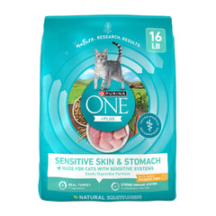 Purina ONE estómago sensible pavo, ingrediente principal y beneficio digestivo.