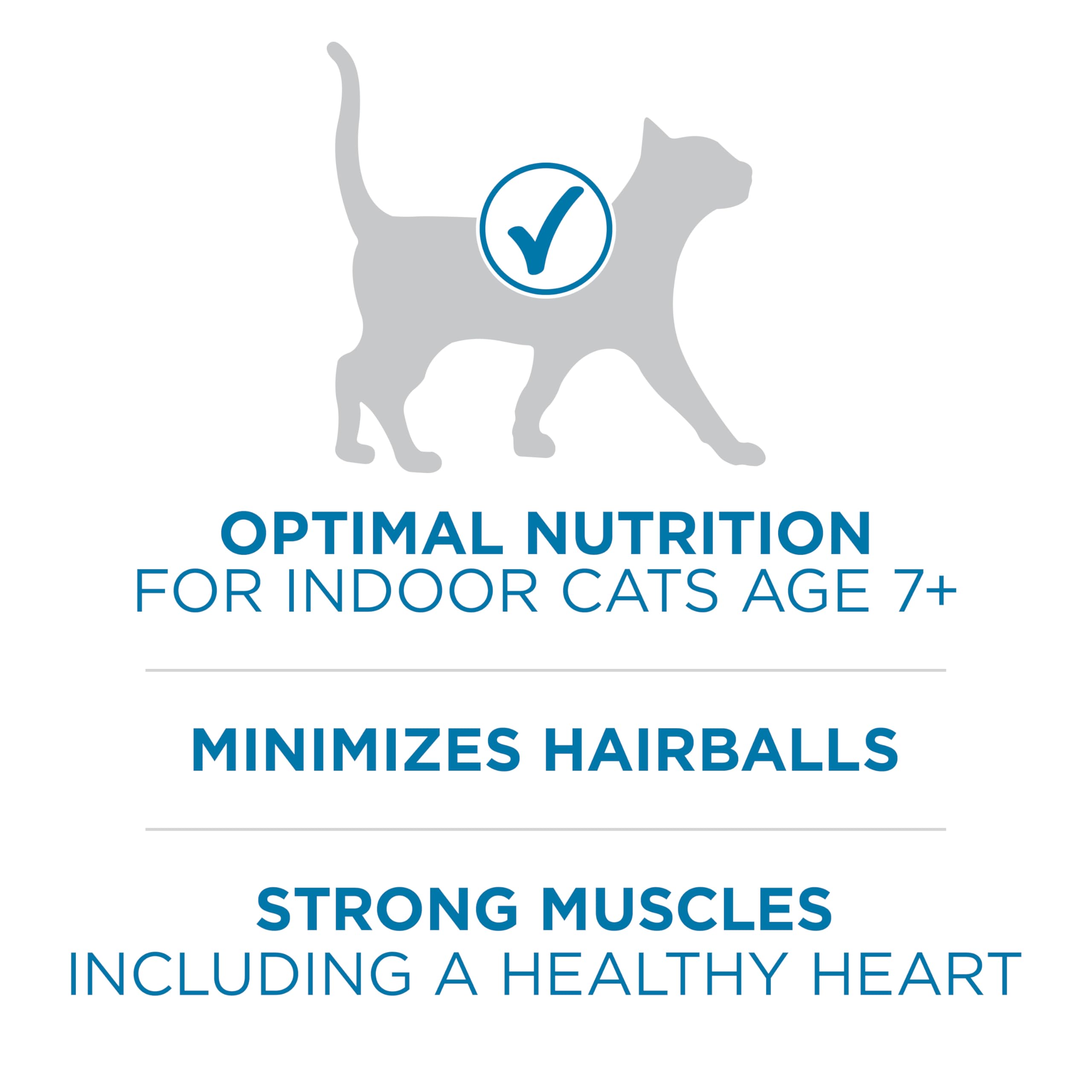 Fibra natural para reducir bolas de pelo en gatos mayores Purina ONE