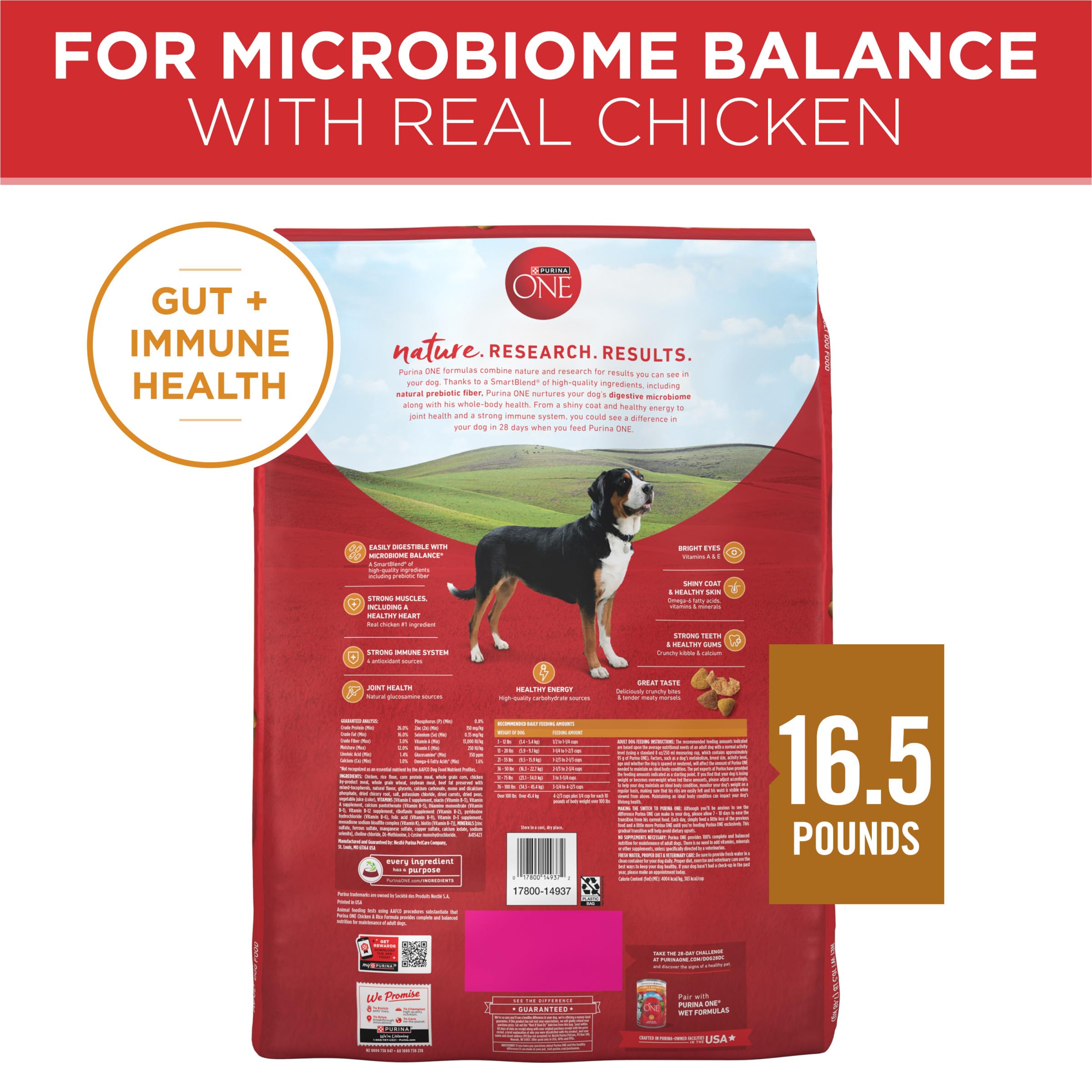 Purina ONE glucosamina natural, soporte para articulaciones del perro.