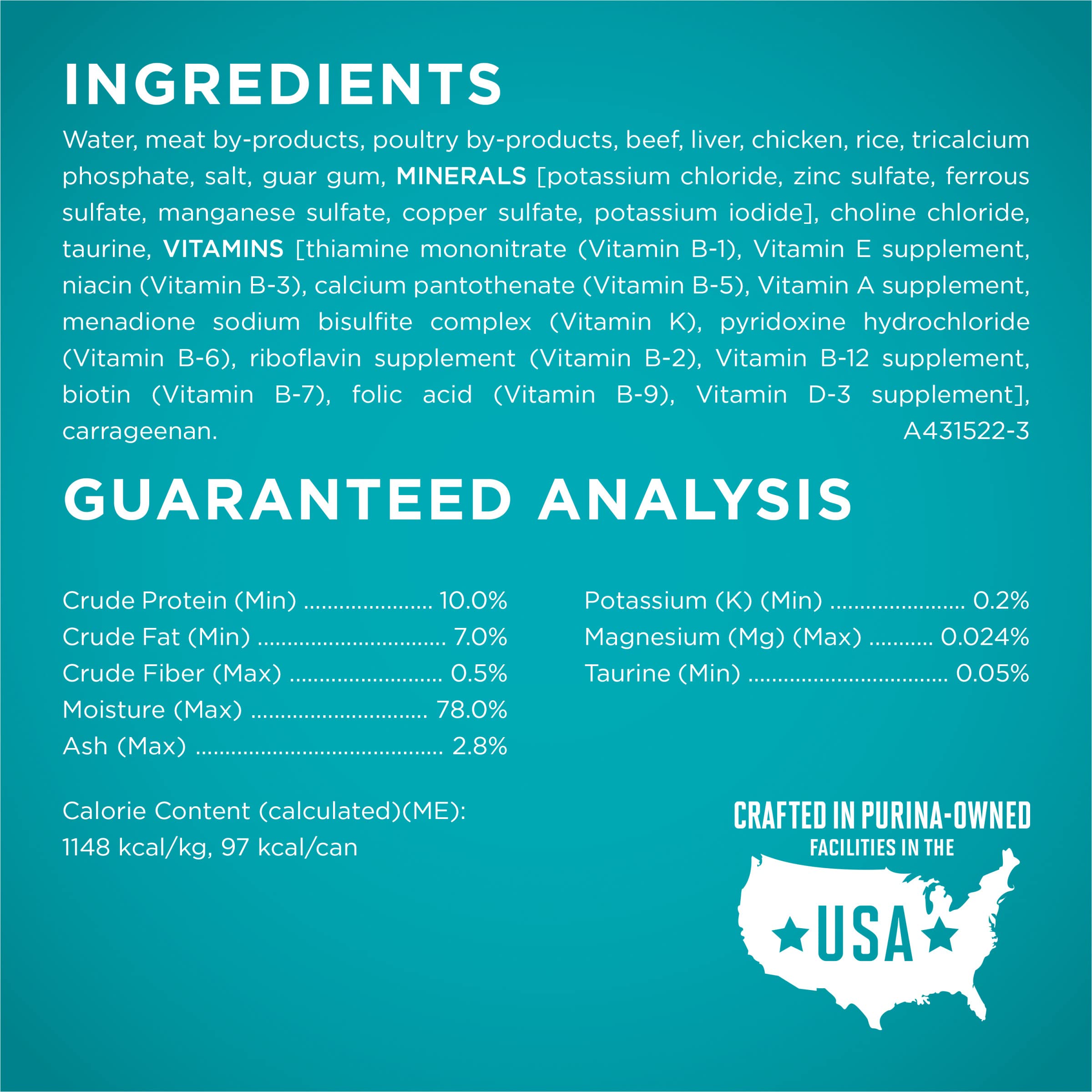 Purina ONE ingredientes naturales sin rellenos para dieta equilibrada.