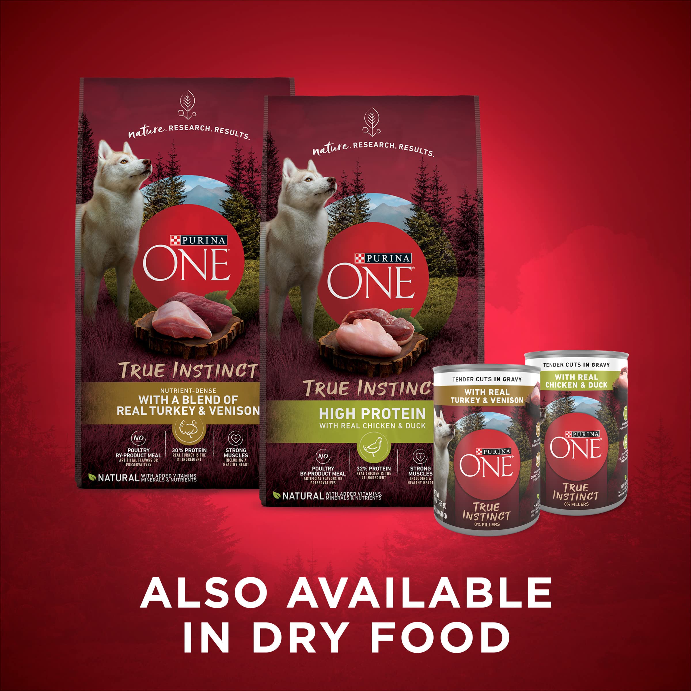Purina ONE Instinto Verdadero: variedad de recetas para la rutina diaria.