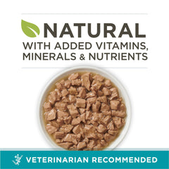 Purina ONE lata con tapa fácil abrir para conveniencia diaria.