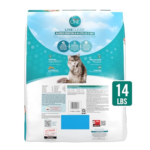 Purina ONE LiveClear alimento seco para gatos, fuente de energía.