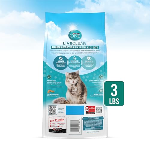 Purina ONE LiveClear carbohidratos para energía sostenida en gatos