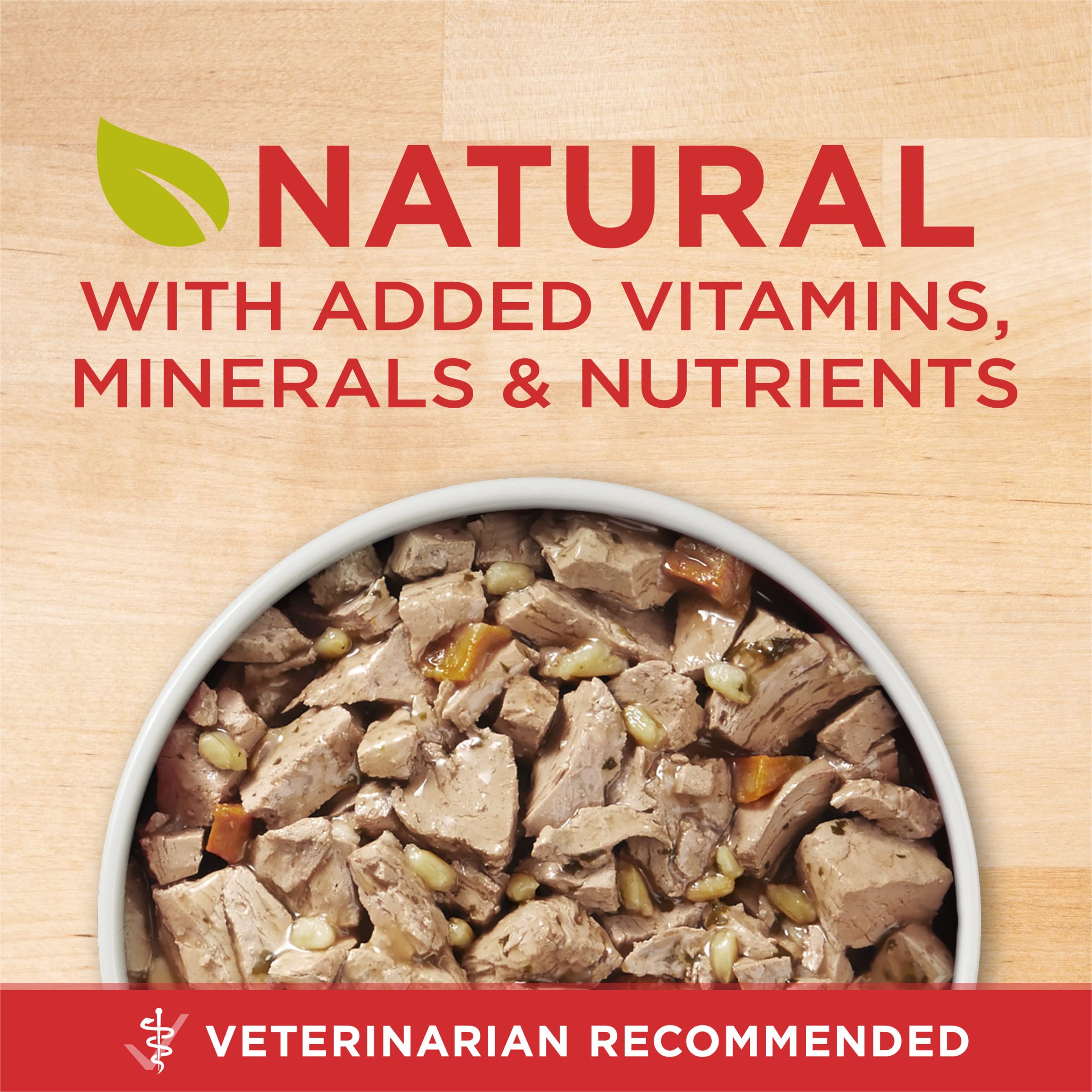Purina ONE Natural Alimento húmedo con salsa de pollo y arroz marrón, sabrosa para el apetito diario.