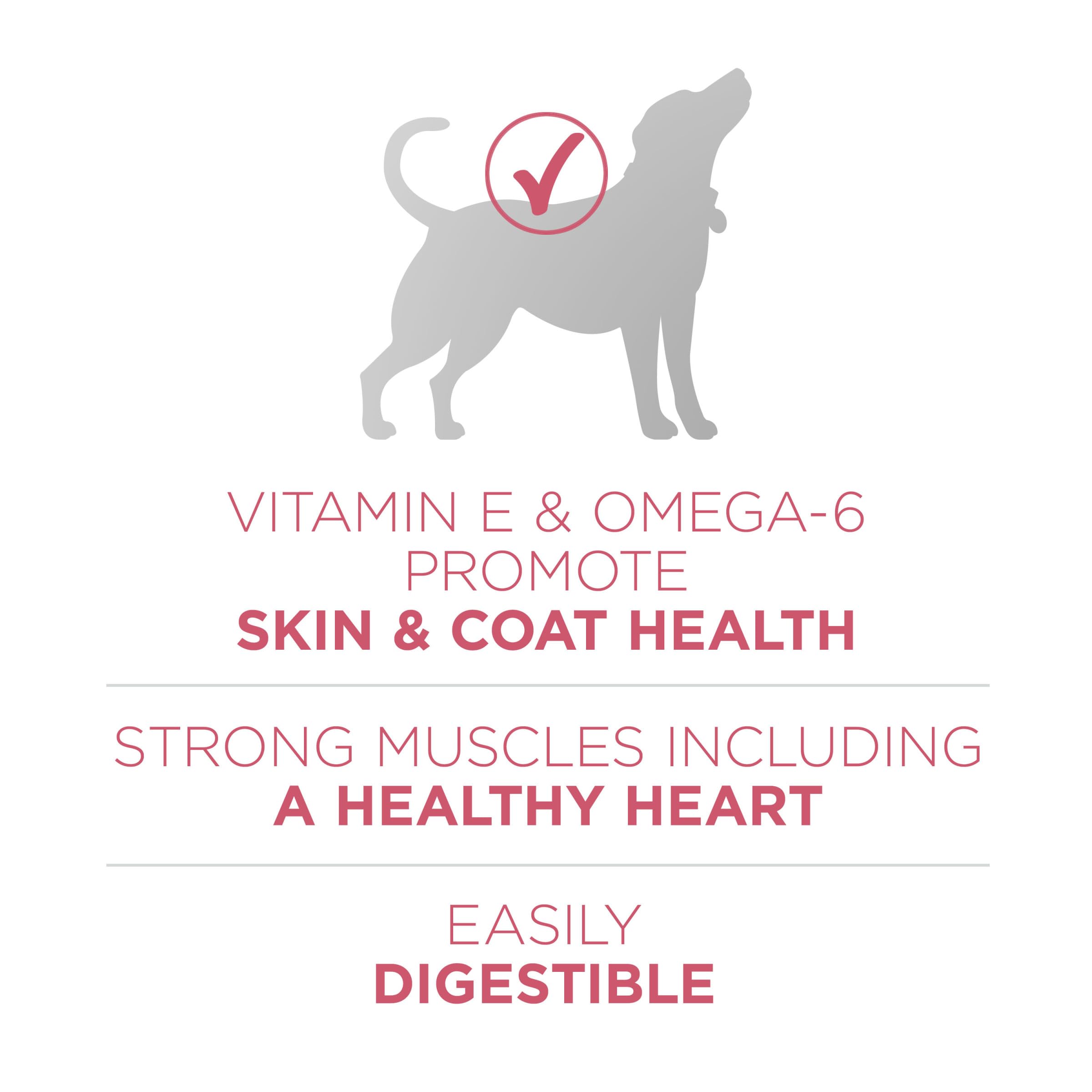 Purina ONE Natural mezcla de ingredientes de alta calidad para nutrición completa.