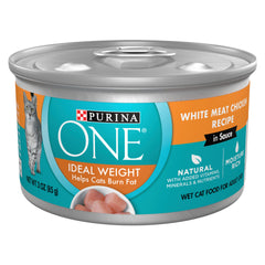 Purina Peso Ideal: lata con salsa de pollo blanco para gatos adultos