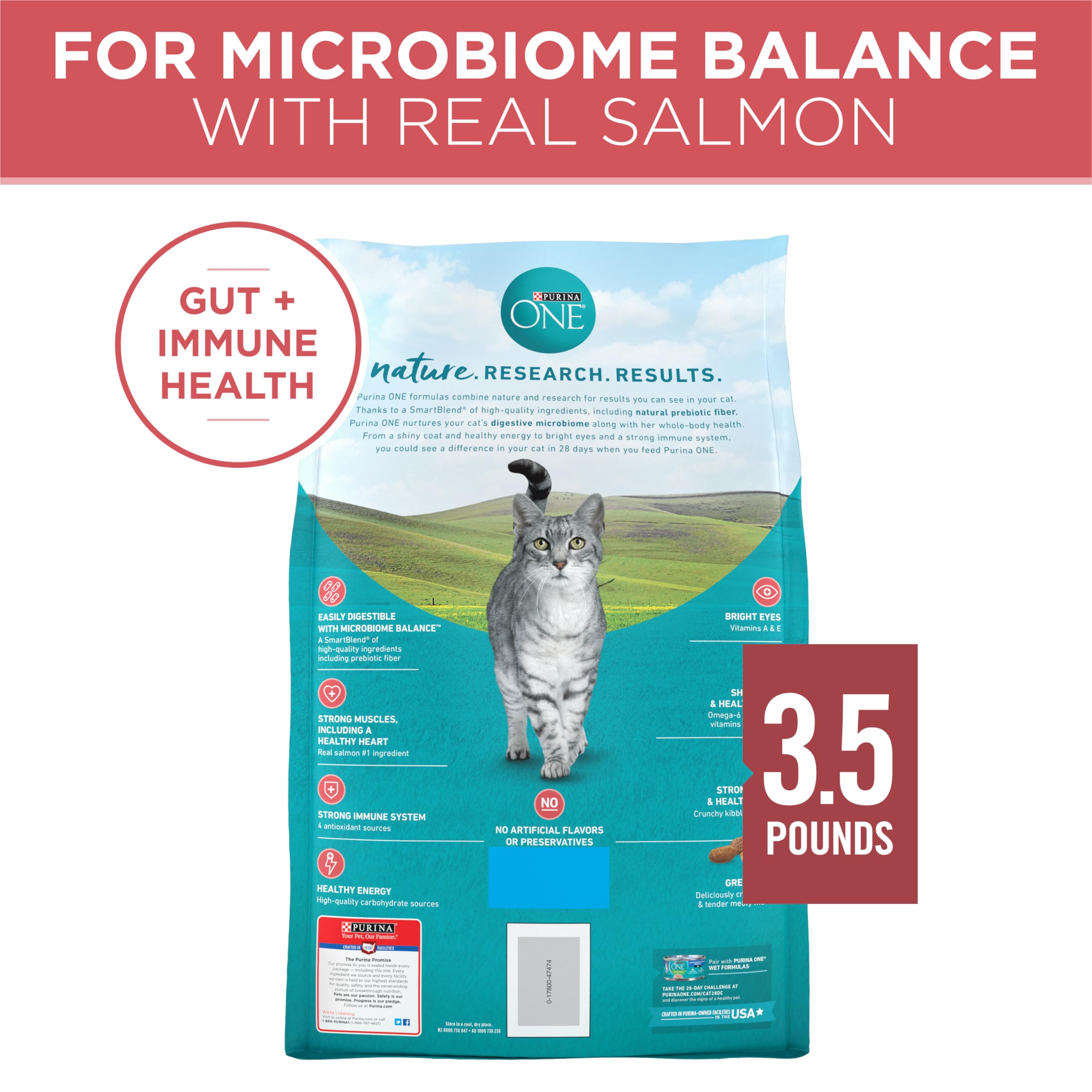 Purina ONE piel y pelaje brillantes gracias a omega-6.