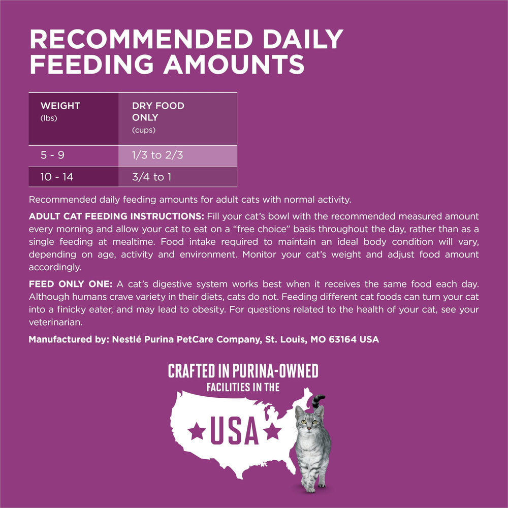 Purina ONE Plus fórmula completa y equilibrada para gatos adultos.