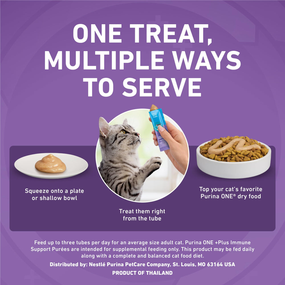 Purina ONE Plus Puré Inmunidad como complemento sobre comida seca para variedad