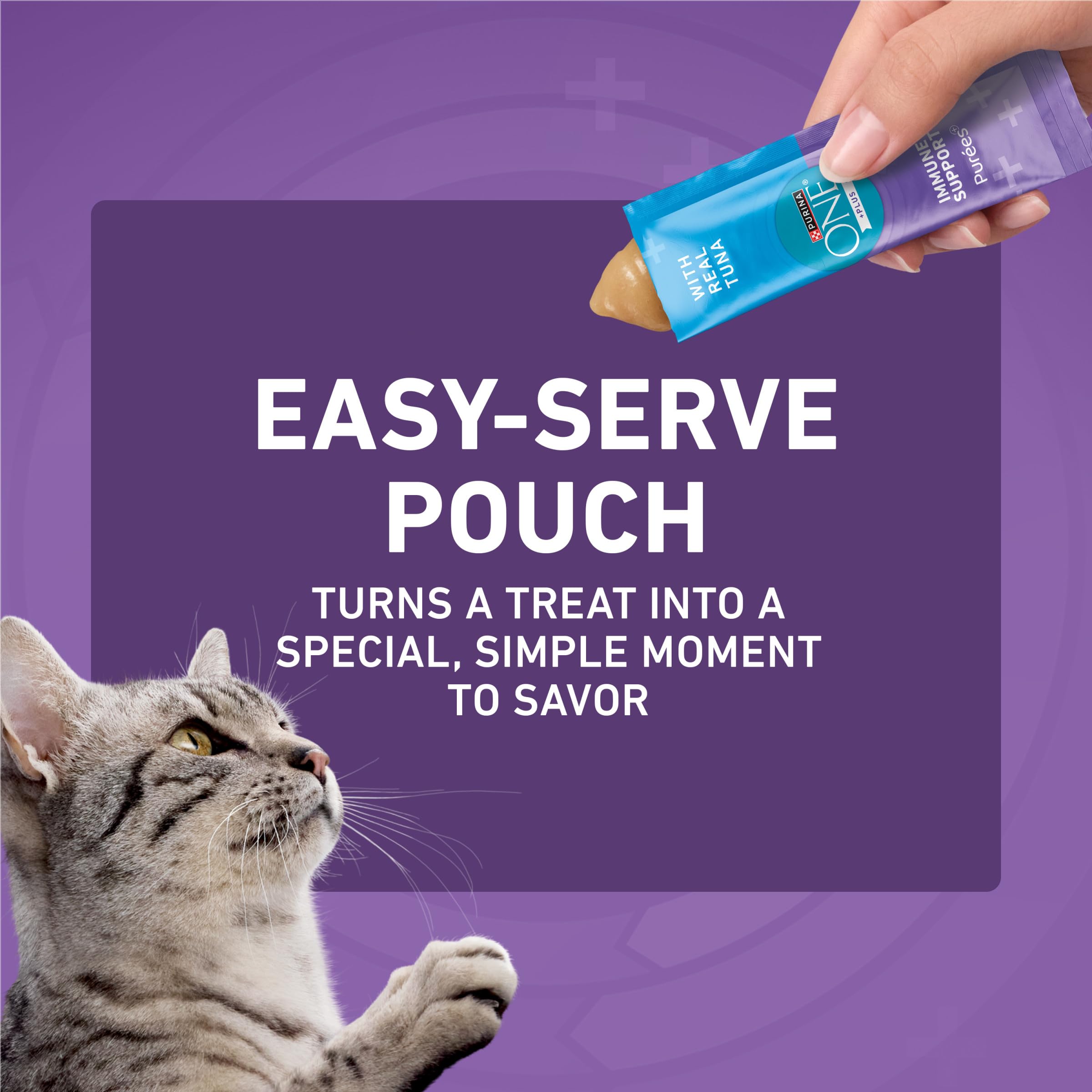 Purina ONE Plus Puré Inmunidad para momento de vínculo con tu gato