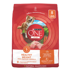 Purina ONE Plus Peso Saludable: croquetas que apoyan músculos y energía diaria.
