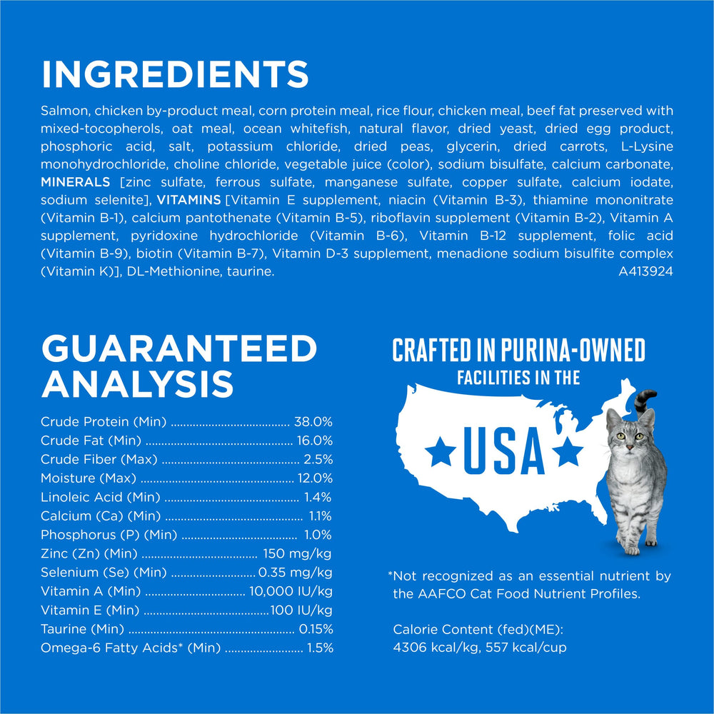 Purina ONE Plus proteína alta 38% para músculos magros.
