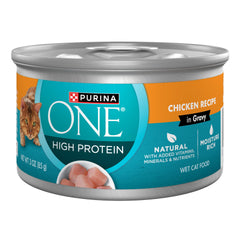 Purina ONE pollo en salsa, lata de 3 oz; deleita e hidrata al gato