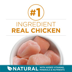 Purina One pollo real como primer ingrediente para la proteína muscular.