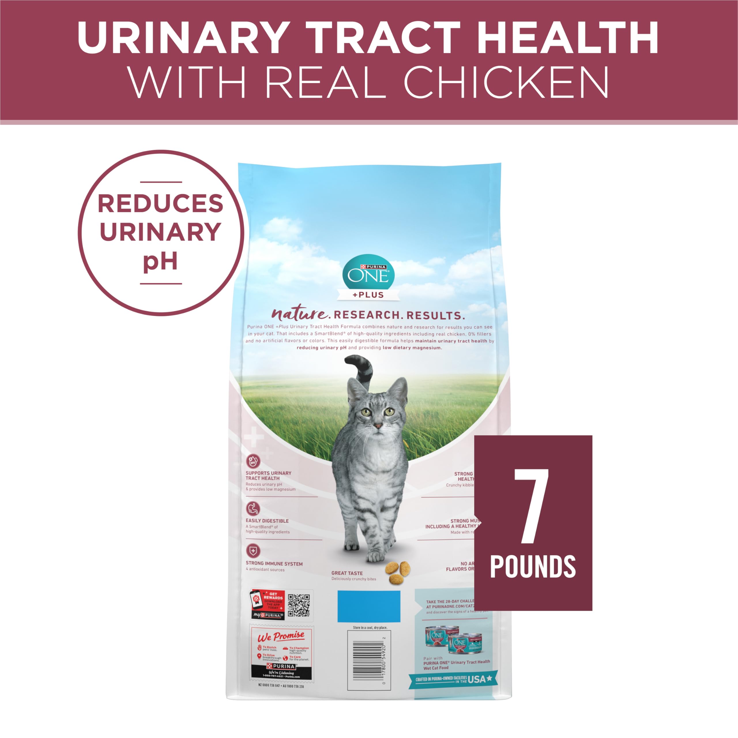 Purina ONE sin rellenos, nutrición completa para gatos