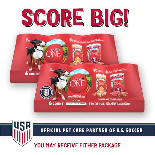 Purina ONE Tender Cuts carne en salsa, trozos reales para perros adultos.