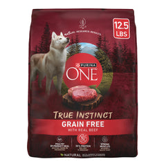 Purina ONE True Instinct, bolsa 12,5 lb con carne real para músculos