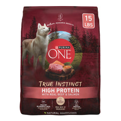 Purina ONE True Instinct: carne de res real como ingrediente principal para músculos fuertes.