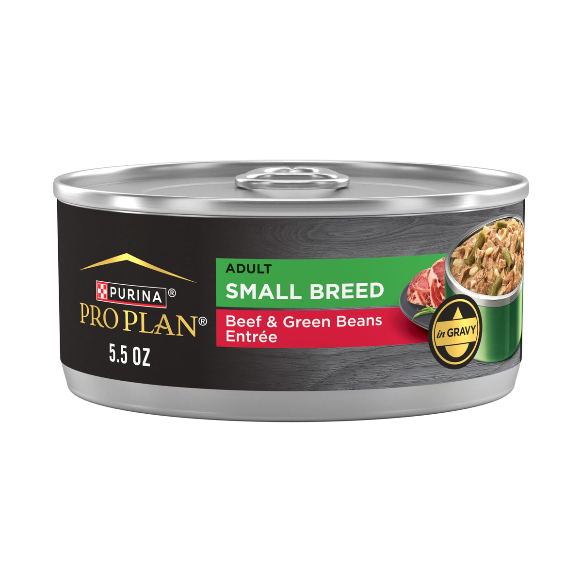 Purina Pro Plan Adult Small Breed carne real en lata de 5.5 oz para mantener músculo magro.
