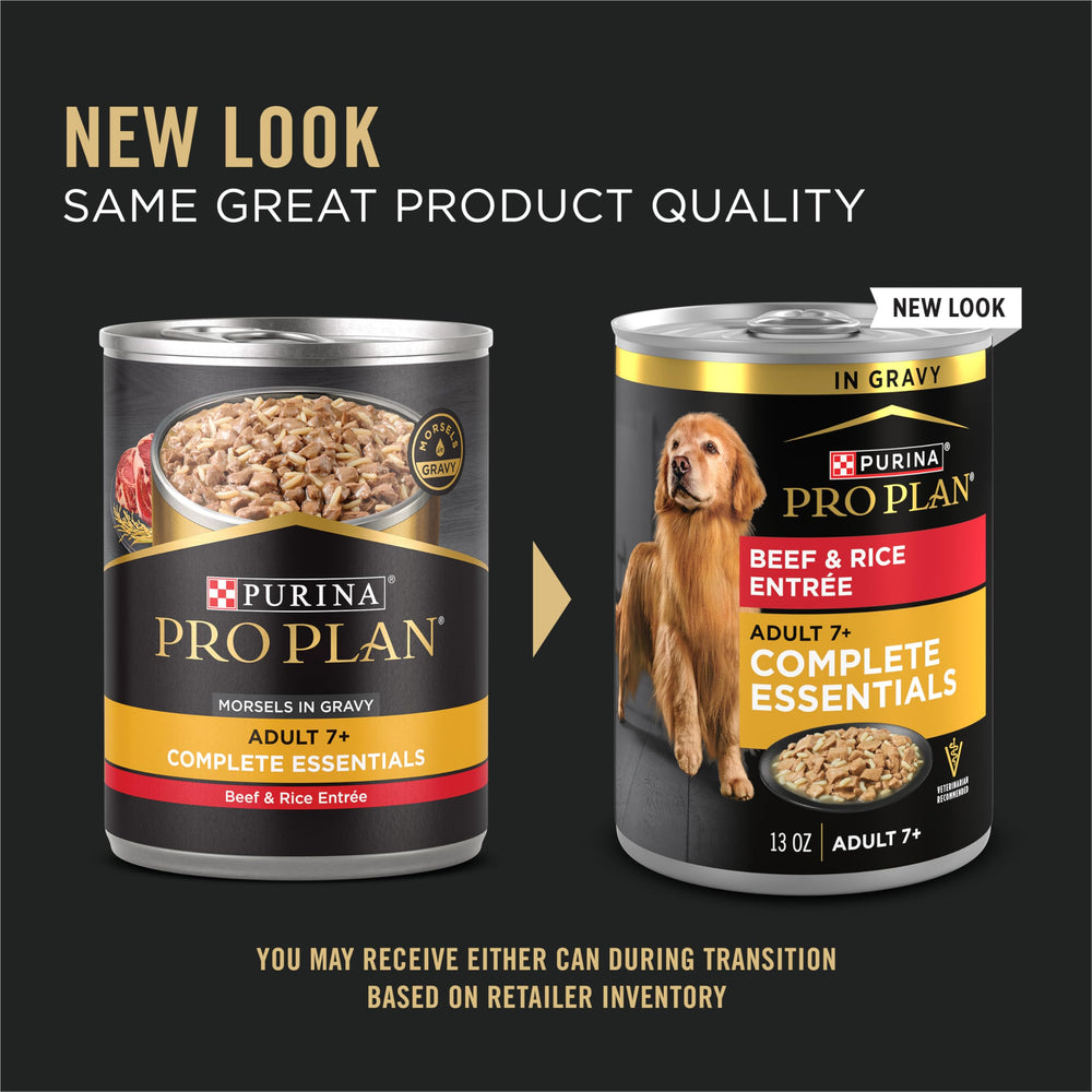 Purina Pro Plan Adulto 7 Plus, sin colorantes en su etiqueta, lata 13 oz.