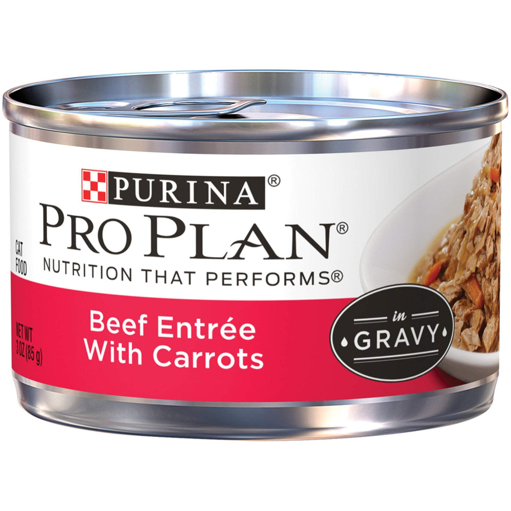 Purina Pro Plan Alimento Húmedo con omega-6 y vitamina A para piel y pelaje saludables.