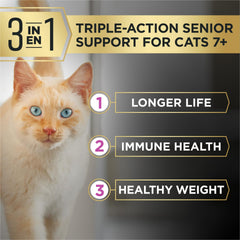 Purina Pro Plan AvantEDGE Senior Support, textura crocante para comer con mayor satisfacción.