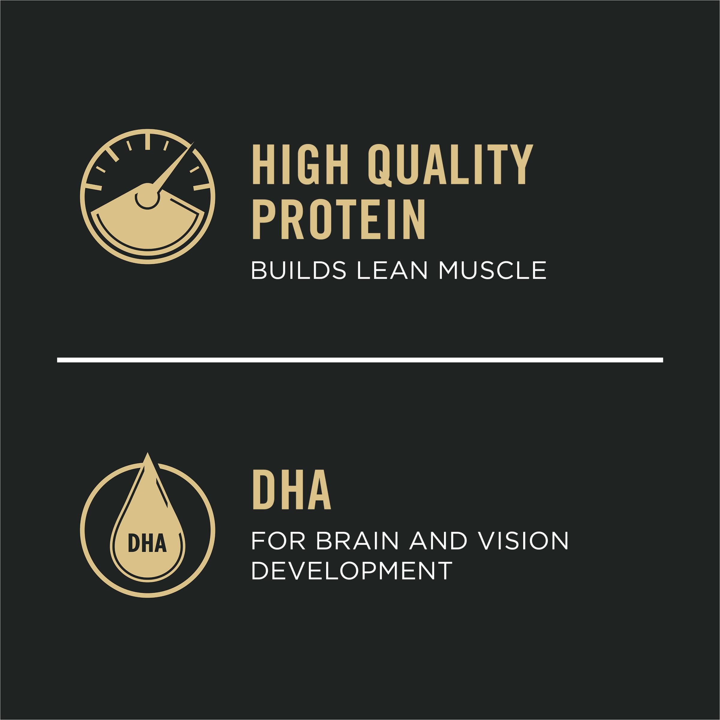 Purina Pro Plan cachorros de raza pequeña con DHA para cerebro y visión.