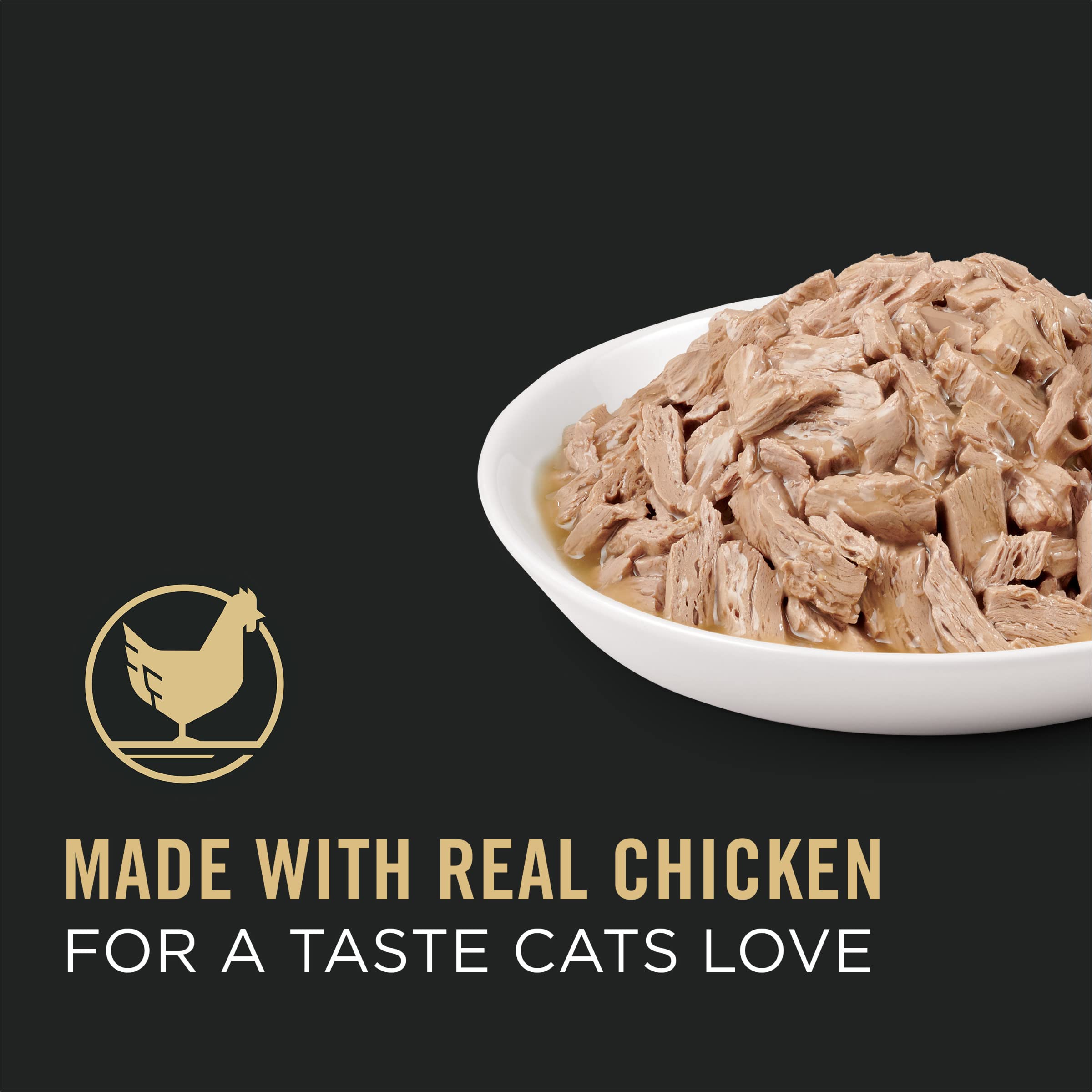 Purina Pro Plan Complete Essentials, lata con pollo en salsa, nutrición equilibrada para gatos